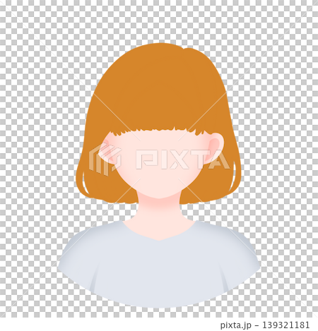 Female icon with bob haircut Female icon with bob haircut 139321181