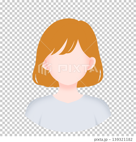 Female icon with bob haircut Female icon with bob haircut 139321182