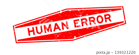Grunge red human error word hexagon rubber seal stamp on white background Grunge red human error word hexagon rubber seal stamp on white background 139321220