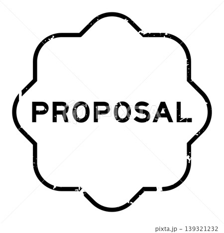 Grunge black proposal word square rubber seal stamp on white background Grunge black proposal word square rubber seal stamp on white background 139321232