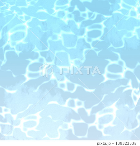 涼しげな水面の光の背景素材 青い水のゆらぎテクスチャ 夏のバナー・広告用コピースペース 涼しげな水面の光の背景素材 青い水のゆらぎテクスチャ 夏のバナー・広告用コピースペース 139322338