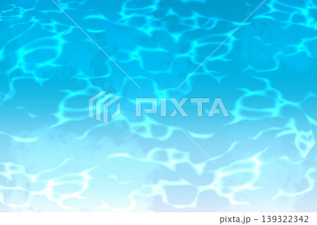 涼しげな水面の光の背景素材 青い水のゆらぎテクスチャ 夏のバナー・広告用コピースペース 涼しげな水面の光の背景素材 青い水のゆらぎテクスチャ 夏のバナー・広告用コピースペース 139322342