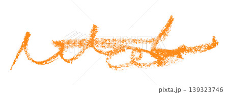 orange pencil strokes isolated on transparent background 139323746