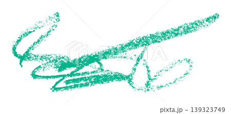 green pencil strokes isolated on transparent background 139323749