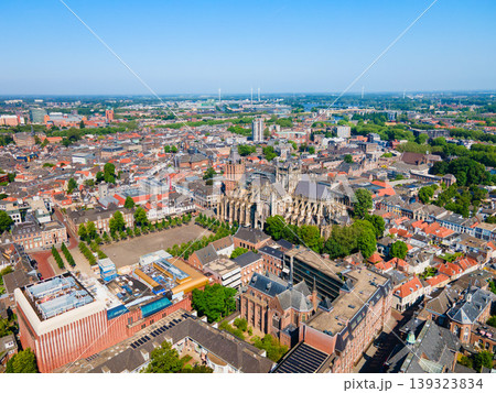 Panoramic aerial view St. John Cathedral in Hertogenbosch, Netherlands Panoramic aerial view St. John Cathedral in Hertogenbosch, Netherlands 139323834