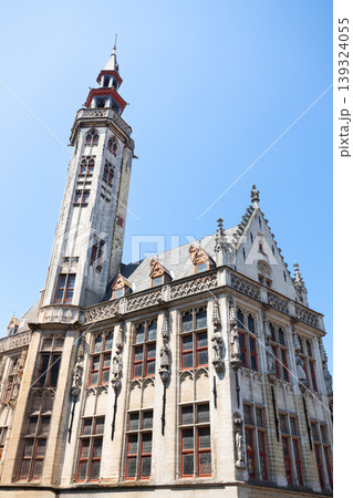 Jan van Eyckplein square in Bruges city, Belgium 139324055