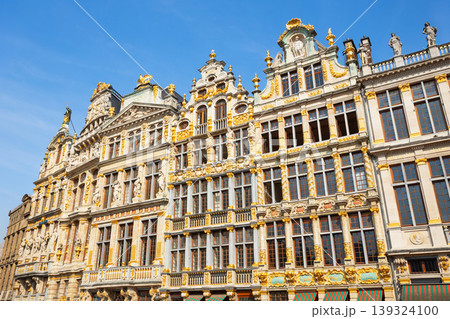 Guildhouses on Grand Place or Grote Markt square in Brussels city 139324100