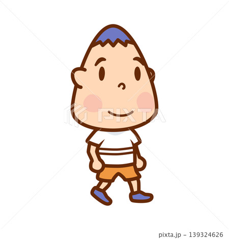 正面向きで歩く男の子 139324626