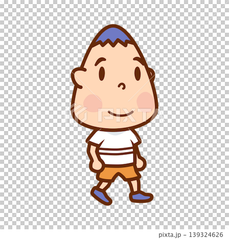 正面向きで歩く男の子 139324626