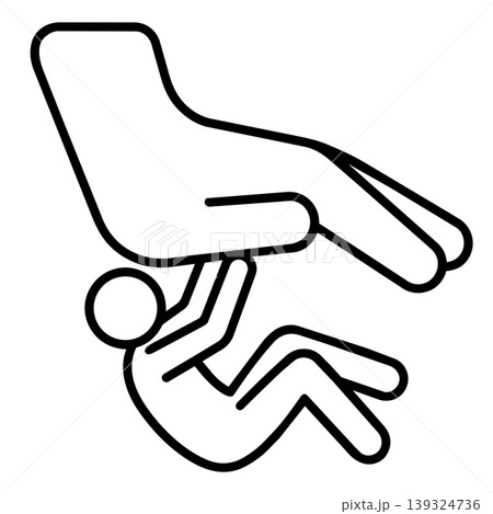 Minimalist line art icon of a small stick...のイラスト素材 [139324736] - PIXTA