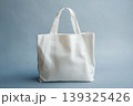 White Cotton eco bag, tote bag mock up isolated on isolated background 139325426