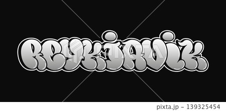 Reykjavik graffiti city word design in urban lettering style Reykjavik graffiti city word design in urban lettering style 139325454