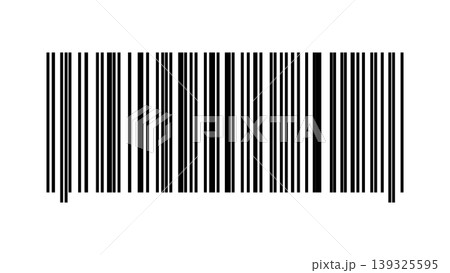 Black Retail Barcode On White Background Representing Commerce, Scanning, Product Label And Identification Black Retail Barcode On White Background Representing Commerce, Scanning, Product Label And Identification 139325595