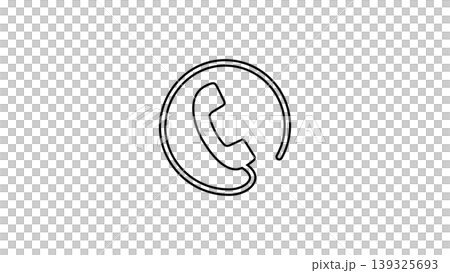 Phone Call Icon With Circular Arrow Communication And Customer Support Contact Symbol For Business 139325693