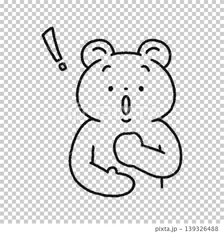 一隻可愛的熊注意到了什麼(線條描圖) 一隻可愛的熊注意到了什麼(線條描圖) 139326488