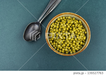 Canned Pea, Ready to Eat Vegetable in Bowl Canned Pea, Ready to Eat Vegetable in Bowl 139327763