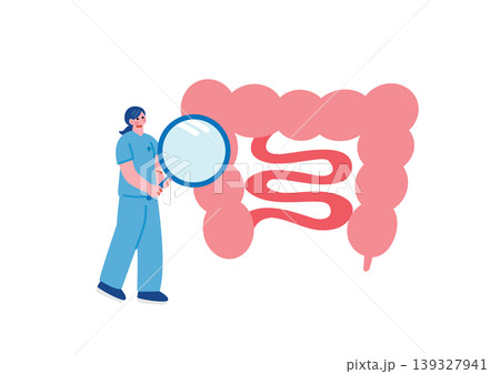 大腸を診察する看護師のイラスト 大腸を診察する看護師のイラスト 139327941