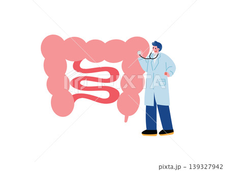 大腸を診察する医者のイラスト 139327942