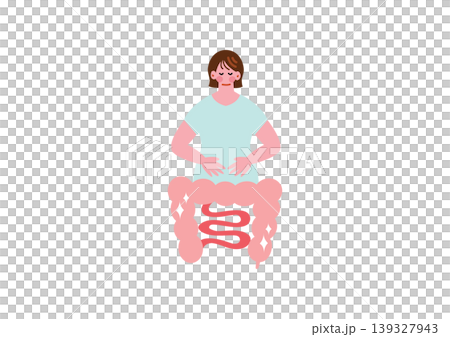 一幅描繪女性健康腹部的插圖。 一幅描繪女性健康腹部的插圖。 139327943
