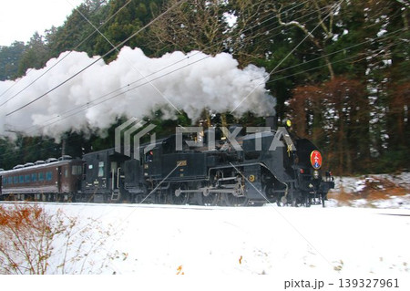 雪化粧の日光路を力走する…【SL大樹】C11325 雪化粧の日光路を力走する…【SL大樹】C11325 139327961