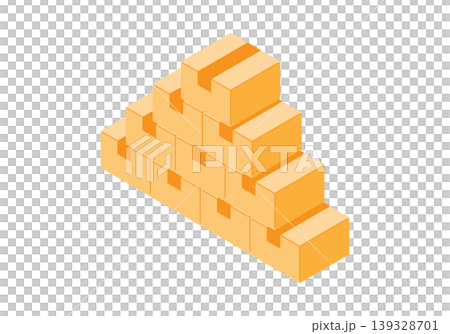 Illustration of stacked cardboard boxes Illustration of stacked cardboard boxes 139328701