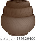 Stacked wooden bowls hand drawn transparency illustration 139329400