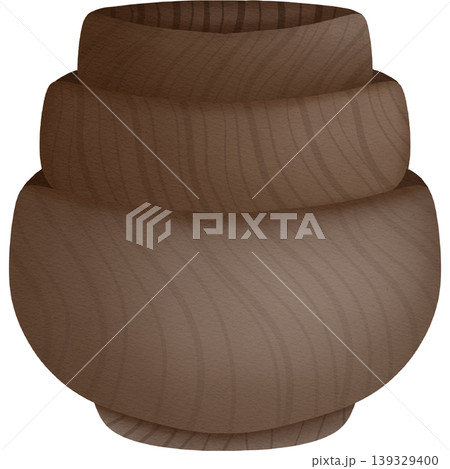 Stacked wooden bowls hand drawn transparency illustration Stacked wooden bowls hand drawn transparency illustration 139329400
