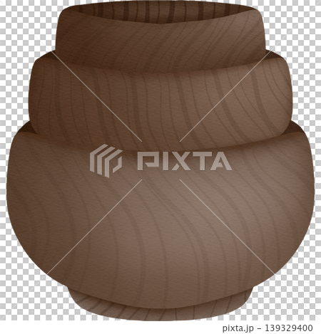 Stacked wooden bowls hand drawn transparency illustration Stacked wooden bowls hand drawn transparency illustration 139329400