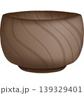Stacked wooden bowls hand drawn transparency illustration 139329401