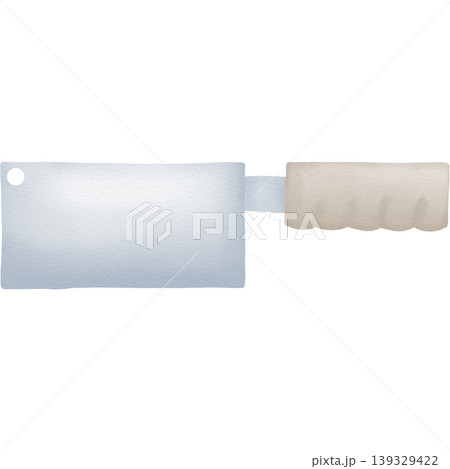 cleaver knife hand drawn illustration cleaver knife hand drawn illustration 139329422
