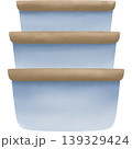 Plastic food storage containers hand drawn illustration 139329424