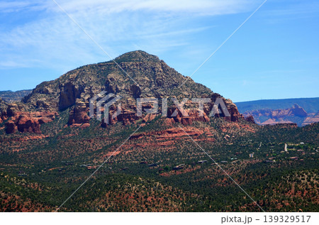 Aerial View Red Rock Country surrounding Sedona Arizona Aerial View Red Rock Country surrounding Sedona Arizona 139329517