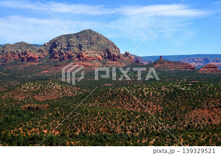 Aerial View Red Rock Country surrounding Sedona Arizona Aerial View Red Rock Country surrounding Sedona Arizona 139329521