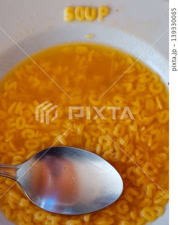 Alphabet pasta soup spelling word soup Alphabet pasta soup spelling word soup 139330085