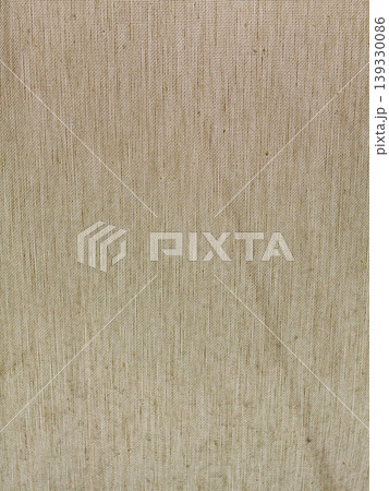Beige natural woven fabric background texture close up 139330086