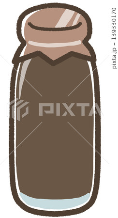 文字の入っていないシンプルなビンのコーヒー牛乳 文字の入っていないシンプルなビンのコーヒー牛乳 139330170