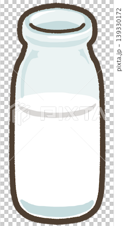 蓋の空いた飲みかけの牛乳 139330172