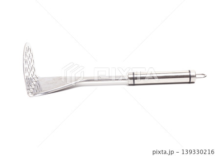 metal potato masher isolated on white metal potato masher isolated on white 139330216