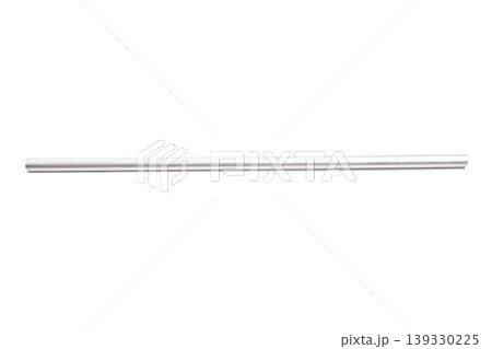 thin aluminum pipe isolated on white background thin aluminum pipe isolated on white background 139330225