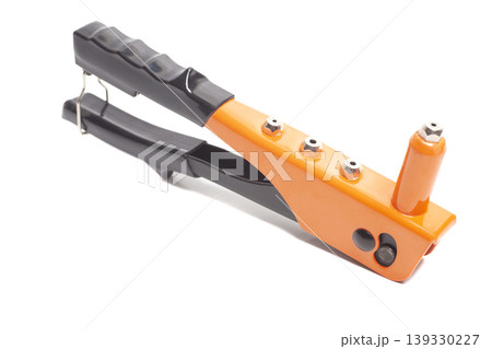 rivet gun isolated on white background. rivet gun isolated on white background. 139330227