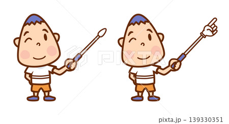 指し棒で説明をするかわいい男の子 139330351