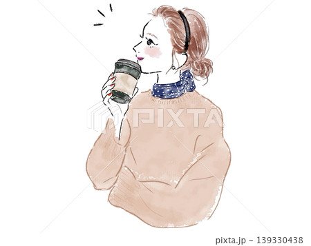 コーヒーを飲む女性 コーヒーを飲む女性 139330438
