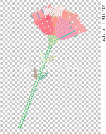 Handcrafted single carnation made from fabric or paper - Mother's Day materials Handcrafted single carnation made from fabric or paper - Mother's Day materials 139330504