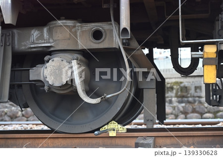 手歯止め(ハンドスコッチ)鉄道車道の台車部分 手歯止め(ハンドスコッチ)鉄道車道の台車部分 139330628