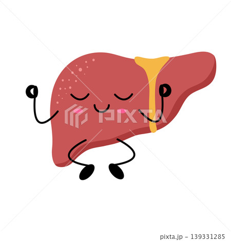 Adorable, personified liver character, joyful and simple design Adorable, personified liver character, joyful and simple design 139331285