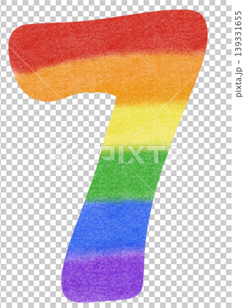 Numbers in colorful color for pride month decorations and celebration Numbers in colorful color for pride month decorations and celebration 139331655