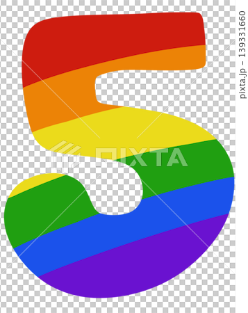 Numbers in colorful color for pride month decorations and celebration Numbers in colorful color for pride month decorations and celebration 139331660