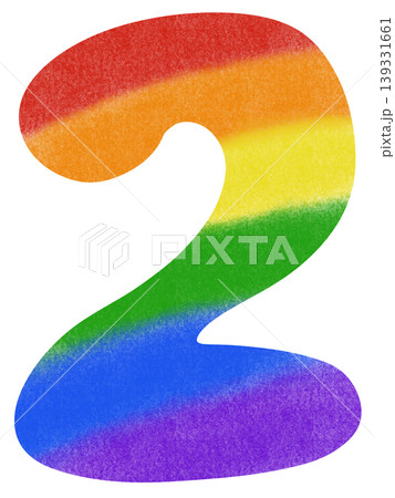 Numbers in colorful color for pride month decorations and celebration Numbers in colorful color for pride month decorations and celebration 139331661