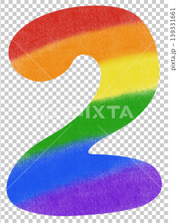 Numbers in colorful color for pride month decorations and celebration Numbers in colorful color for pride month decorations and celebration 139331661