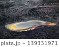 Aerial view of salt lake and surrounding landscape with abstract colors 139331971